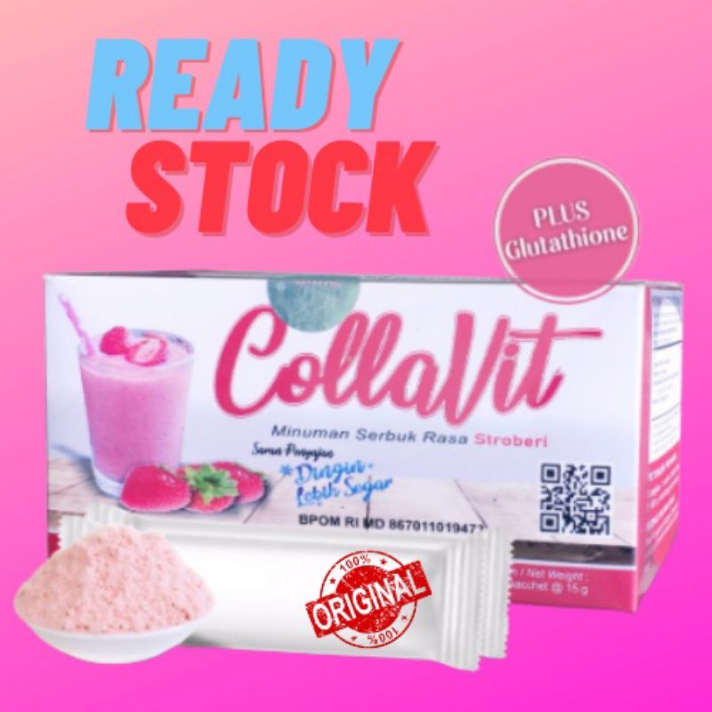 

Collavit. Minuman Collagen. Drink BPOM.Glutathione Membuat Kulit Putih Glowing.