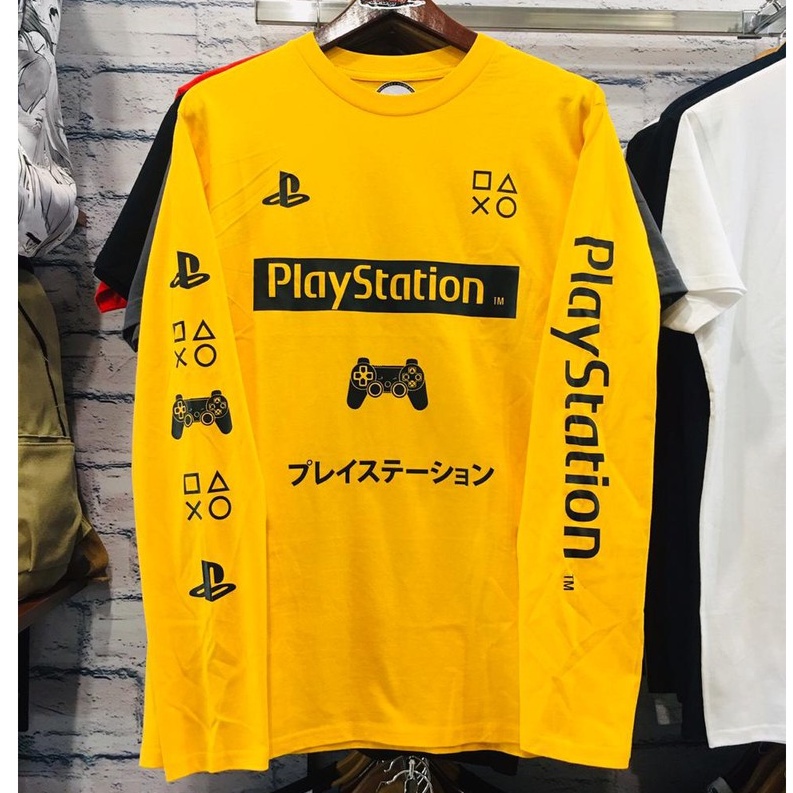 Longsleeve gamer Playstation stick symbols