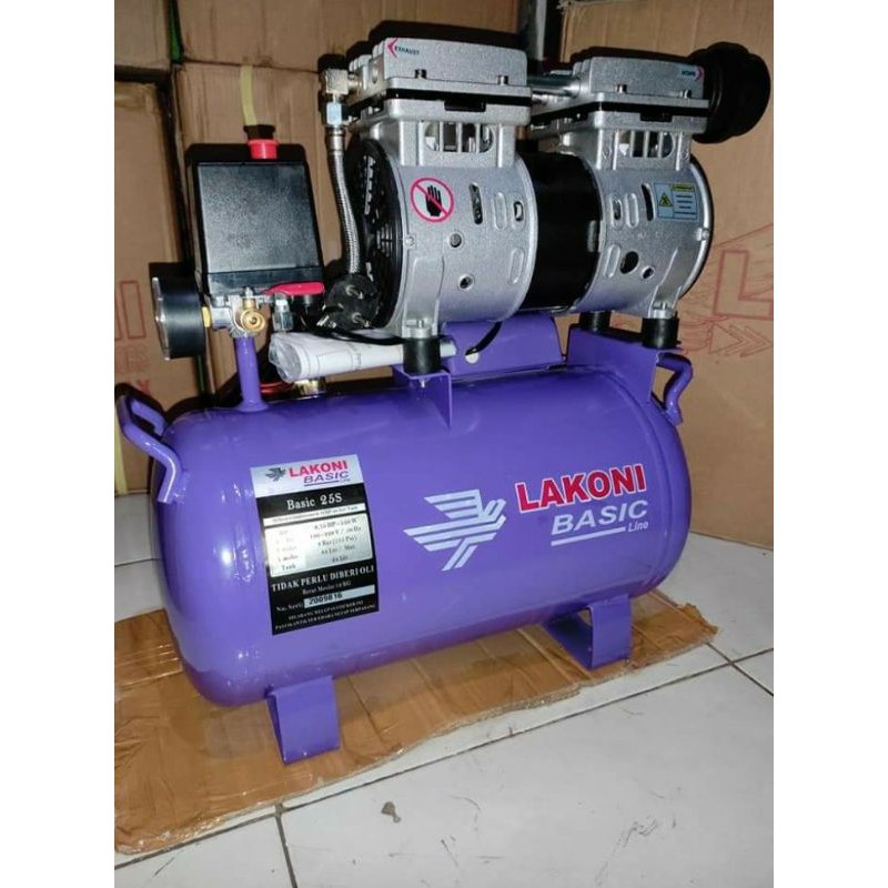 Kompresor listrik Silent Lakoni Basic 25s Oilless