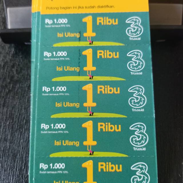 Voucher Pulsa Tri 1k