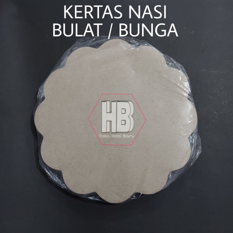 Kertas Nasi Bulat Bentuk Bunga Untuk Piring Rotan Plastik