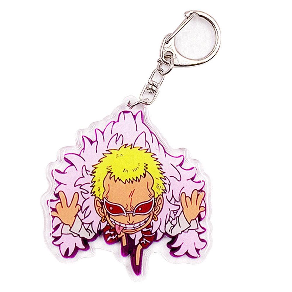 Lanfy Luffy Gantungan Kunci Luffy Zoro Dua Sisi Liontin Scultures Acrylic Key Ring