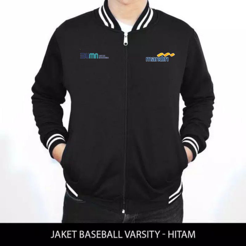 Jaket Versity Logo Bank Mandiri | Fleece Tebal