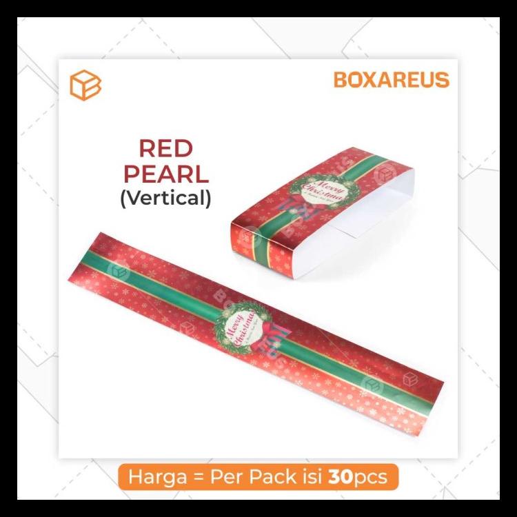 

BLC - PAPERBELT NATAL / LABEL CHRISTMAS / HIASAN SLEEVE SABUK - RED PEARL