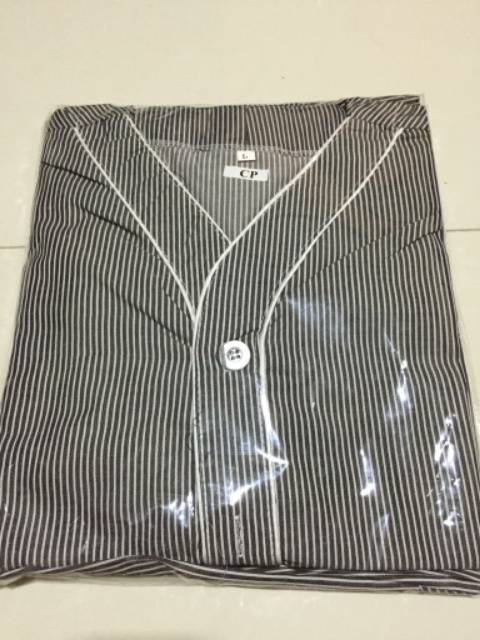 Piyama Katun Jepang Salur Tangan Pendek (M,L)