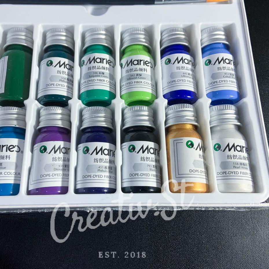 

0p✶Sale➚ Maries Fabric Paint 24 Color SET Cat Kain 090 ✶