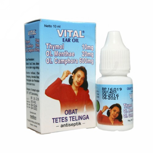 Vital Ear Oil Obat Tetes Telinga 10ml Kotoran Keras