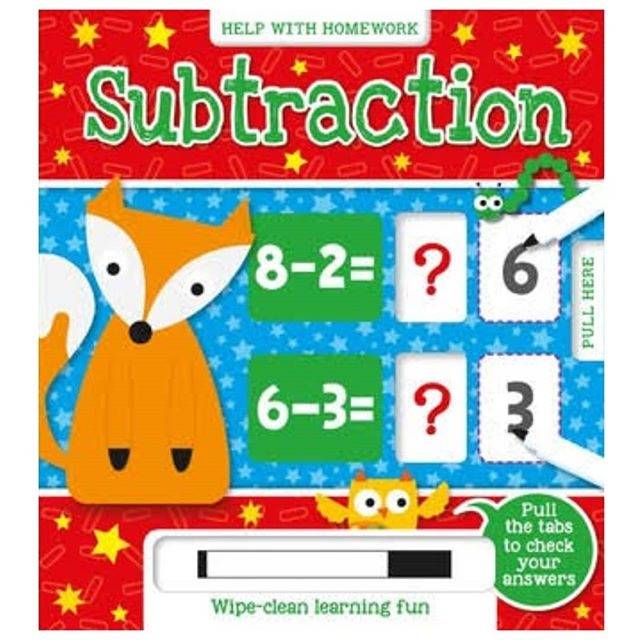 Subtraction belajar matematika wipe clean book hapus buku belajar boardbook anak