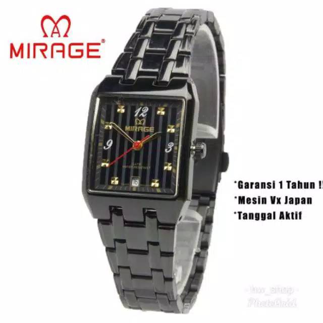 Jam Tangan Wanita Mirage 7716 Hitam Original