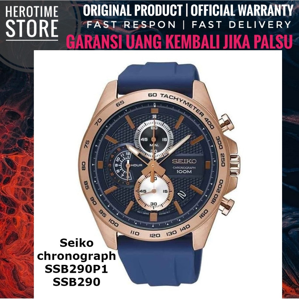 Jam Tangan Seiko chronograph SSB290P1 SSB290 Garansi Resmi ORIGINAL