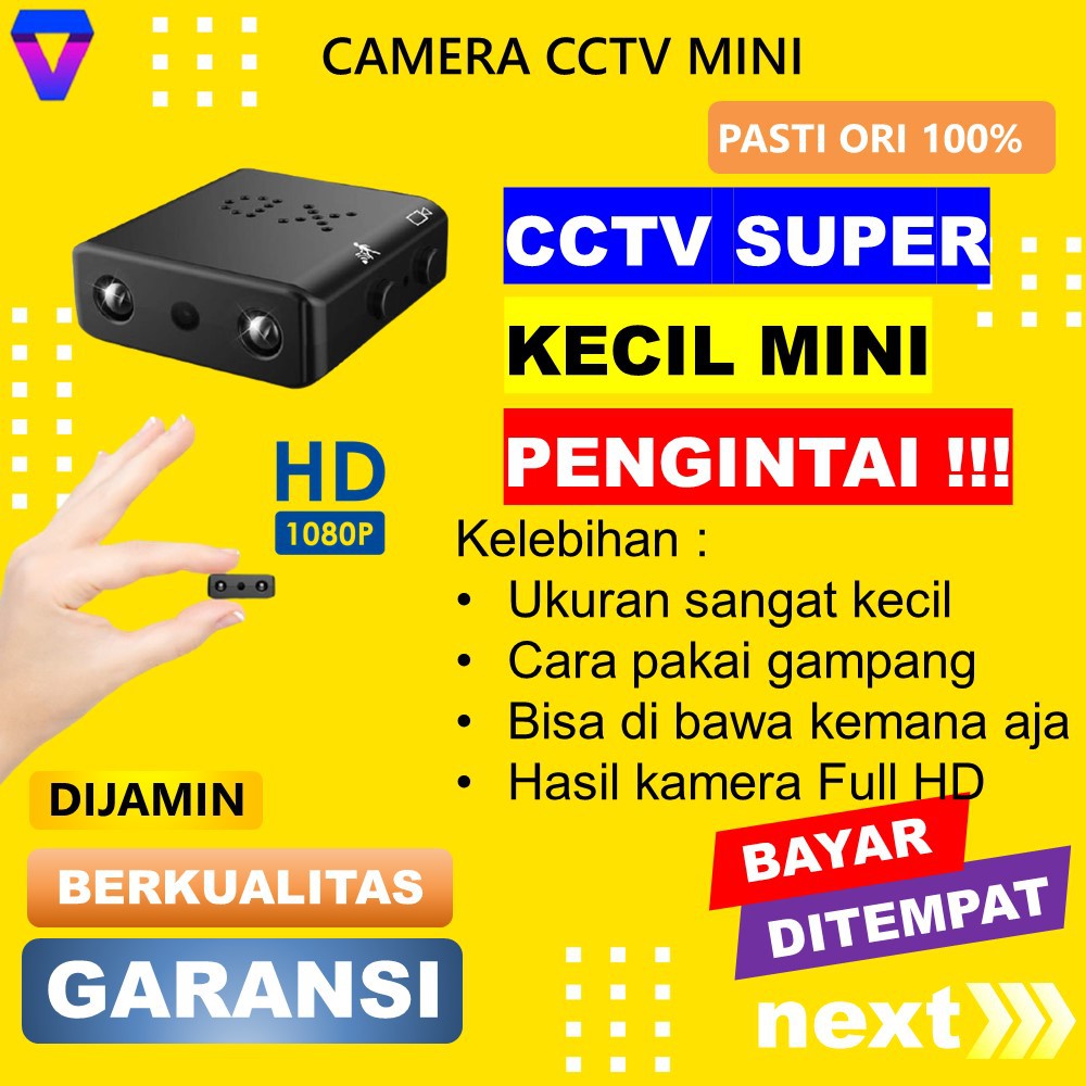 KAMERA PENGINTAI MINI TERSEMBUNYI CAMERA CCTV KECIL MINI MURAH SPY CAM HIDDEN CAMERA PENGINTIP JS53