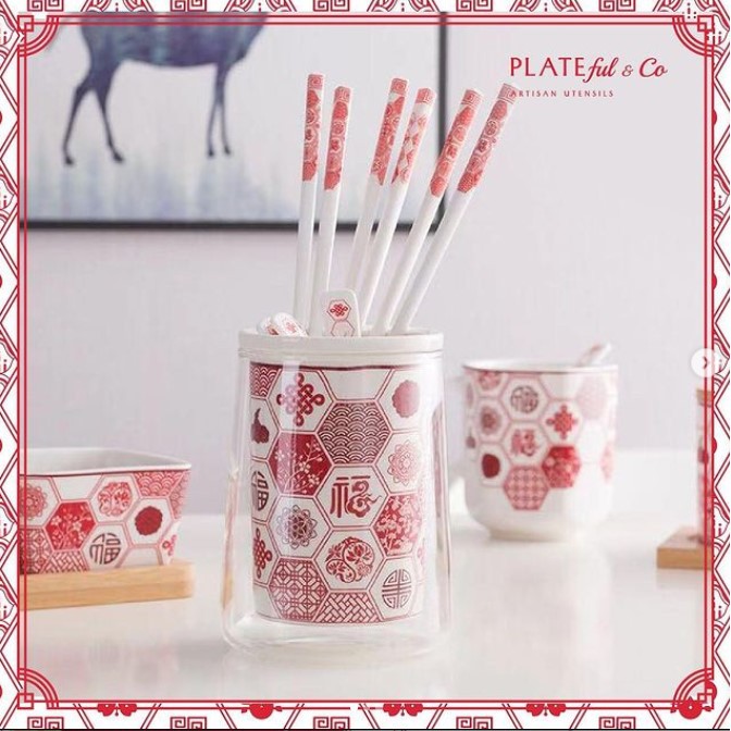 Chinese Cutlery Holder by Plateful Co