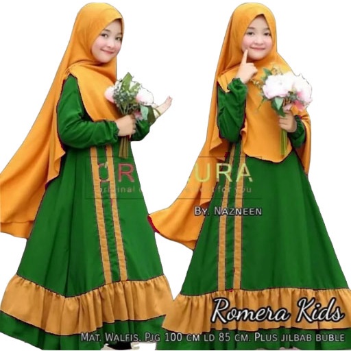 GAMIS SYARI ANAK REMAJA PEREMPUAN TERBARU MURAH DAN BAGUS ROMERA KIDS BUSANA MUSLIM KEKINIAN  BAJU N