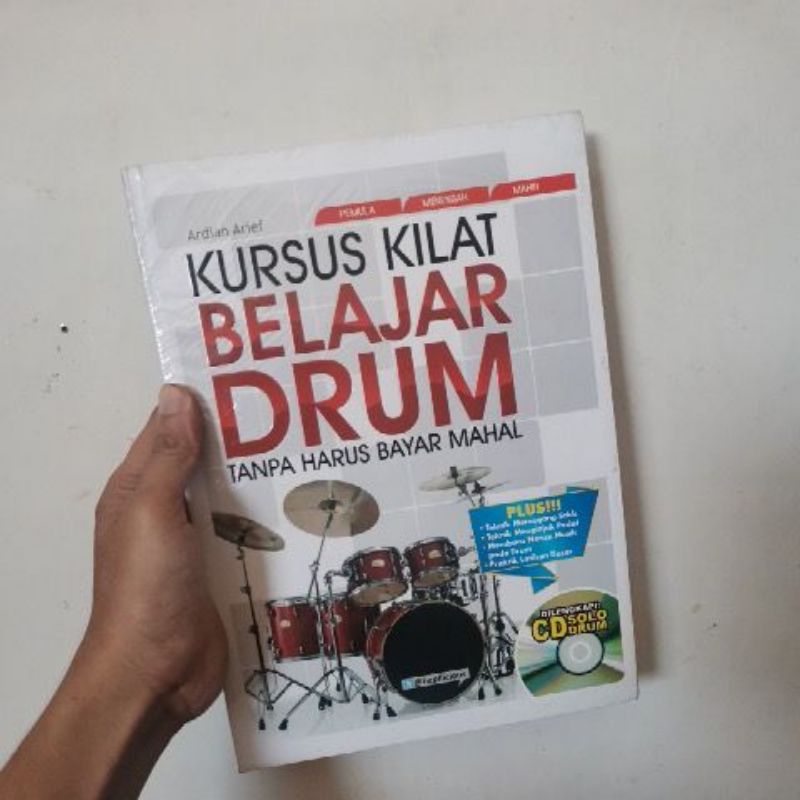 

Buku Kursus kilat belajar drum Dilengkapi CD Solo drum ORIGINAL