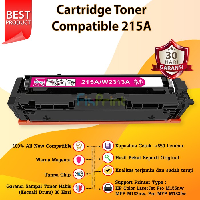 Cartridge Toner Compatible 215A Printer HP Color LaserJet Pro M155nw MFP M182nw Pro MFP M183fw