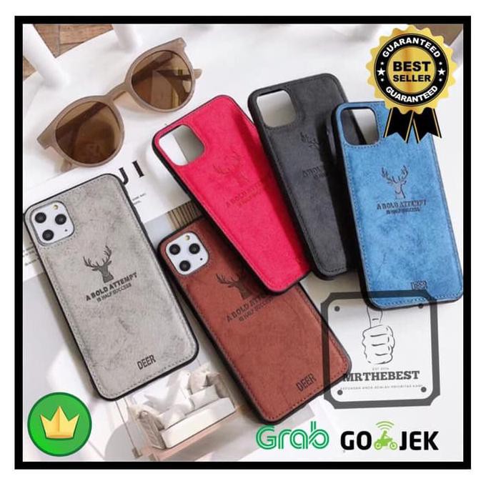 OPPO RENO2 RENO 2 DEER ORI HARD CASE CLOTH DENIM FABRIC JEANS HARDCASE