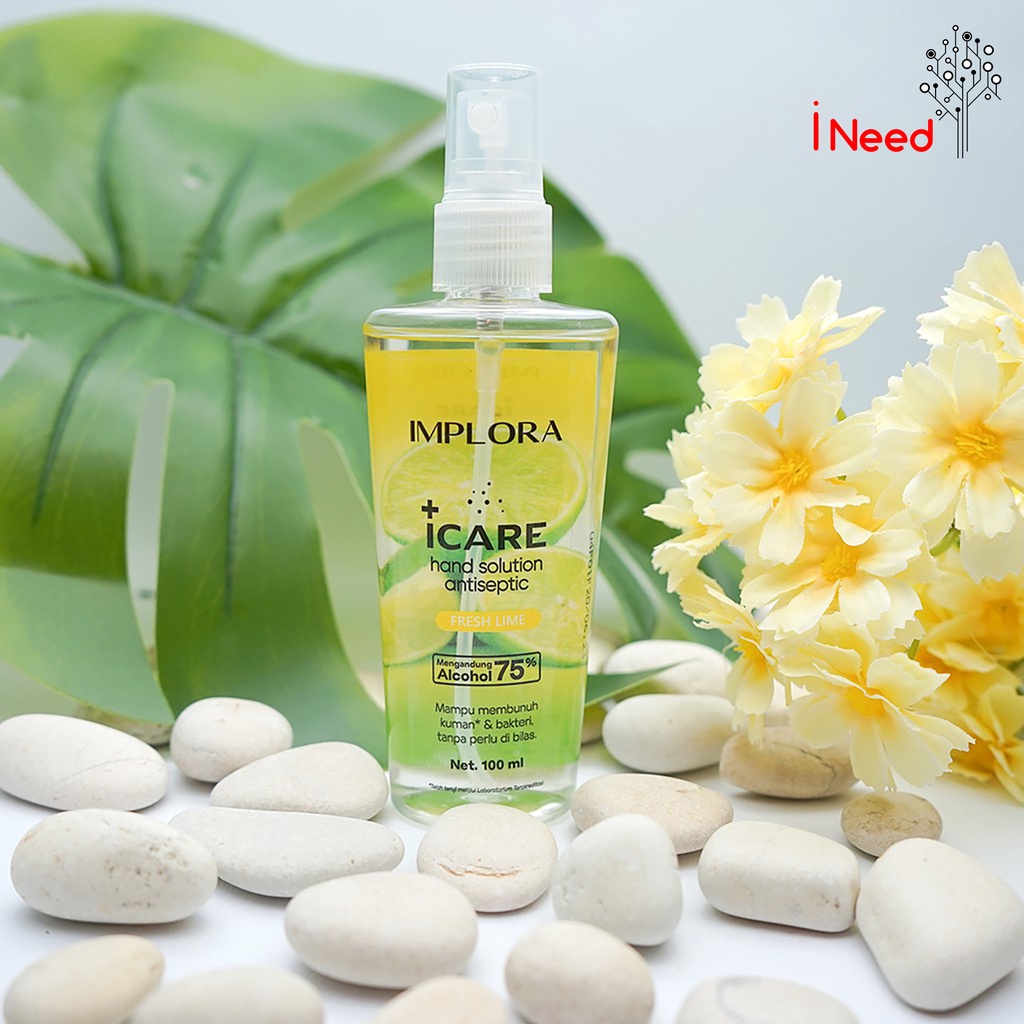 (INEED) Implora Icare Hand Solution Antiseptic Spray Lavender/Fresh Lime/AloeVera 100ml