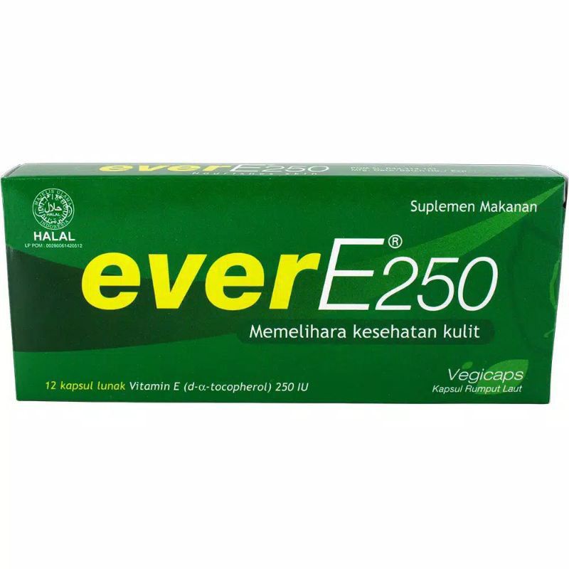 Suplemen Ever E Box isi 12 Kapsul Vitamin E Kesehatan Kulit Vit E isi 12 Tablet