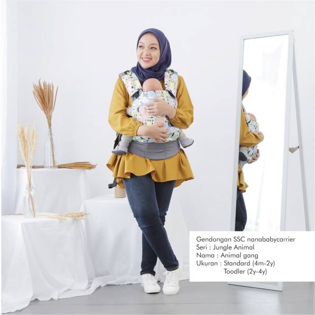 Gendongan SSC dari Nana Baby Carrier motif Animal Gang