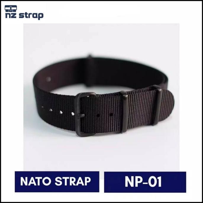 RECOMENDED [NP-01 SIZE 26MM] TALI JAM NATO PVD BLACK BUCKLE STRAP
