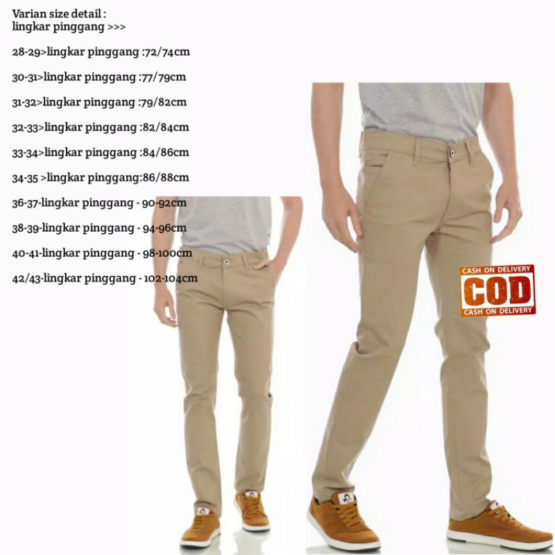 Celana  Panjang Chinos Pria Original / Celana panjang slimfit