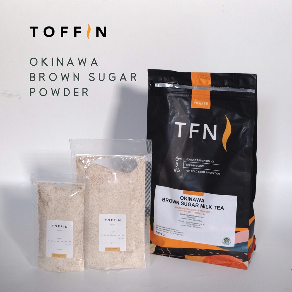 Toffin Okinawa Brown Sugar Milk Tea Powder Repack [50, 100] g