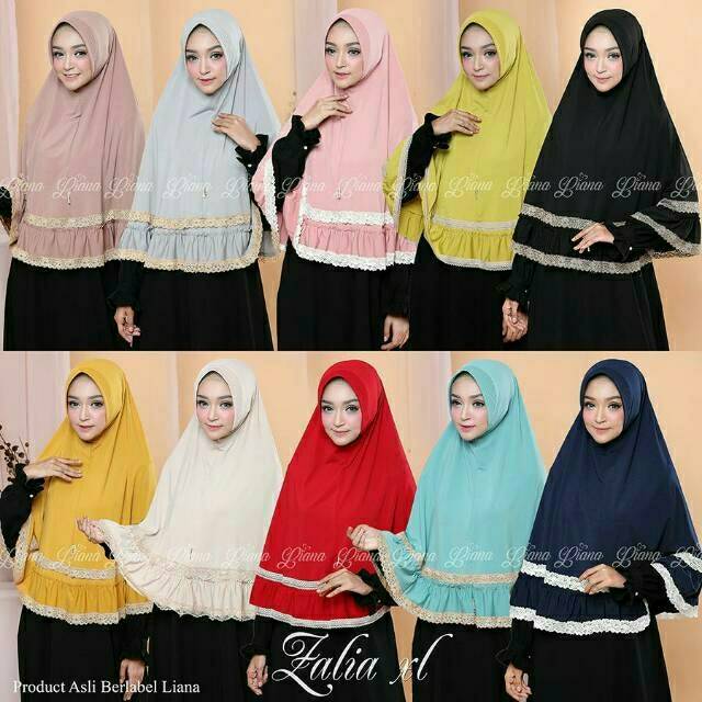 Khimar/ hijab instant jersey zalia xl ori Liana