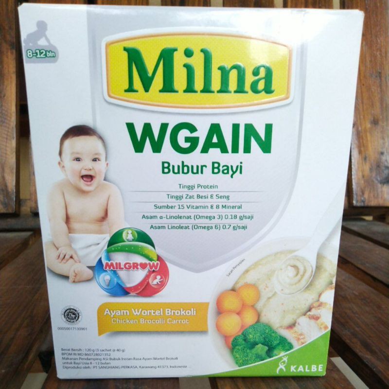 Bubur Penambah Berat Badan Bayi 6 Bulan Milna Wgain Indonesia