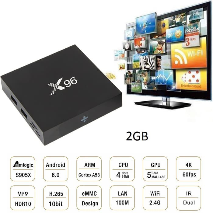 Jual Android tv box x96 Amlogic S905X Quad Core Marshmallow 2GB Limited