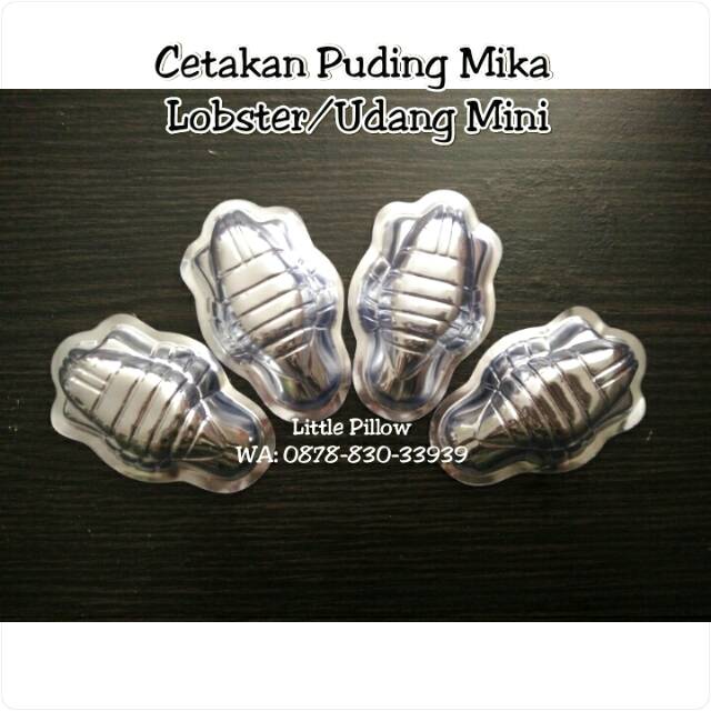 (Isi 100pcs - MIKA AGAR LOBSTER) Cetakan Puding Mika Lobster/Cetakan Puding Udang/Cetakan Agar Agar