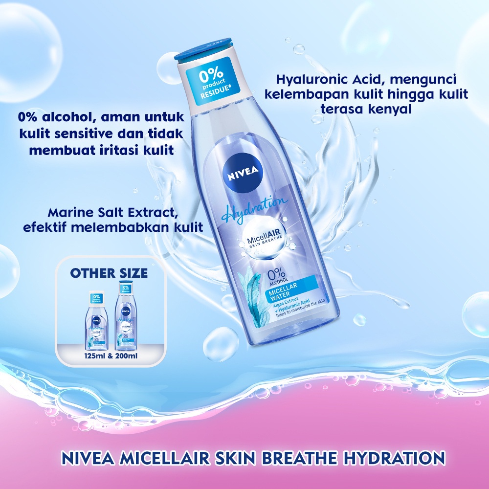 ❤ BELIA ❤ NIVEA Micellar Water MicellAir 125 | 200 | Xpert, Eye Remover make Up (✔️BPOM)