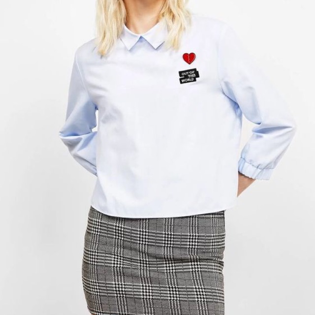 AVANT.co✨ Blue Unique Collar Blouse