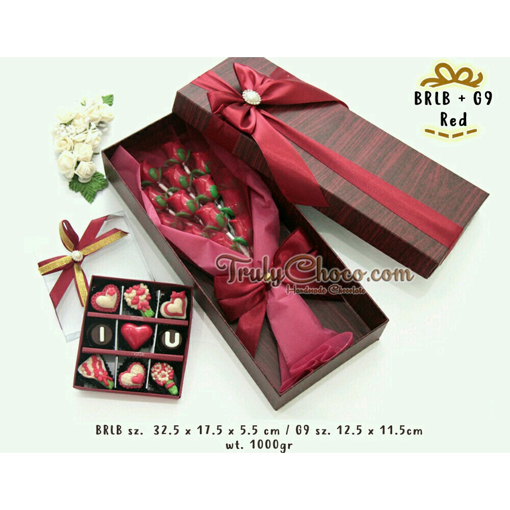 

Trulychoco Coklat Gift I LOVE U dan Buket Bentuk Mawar