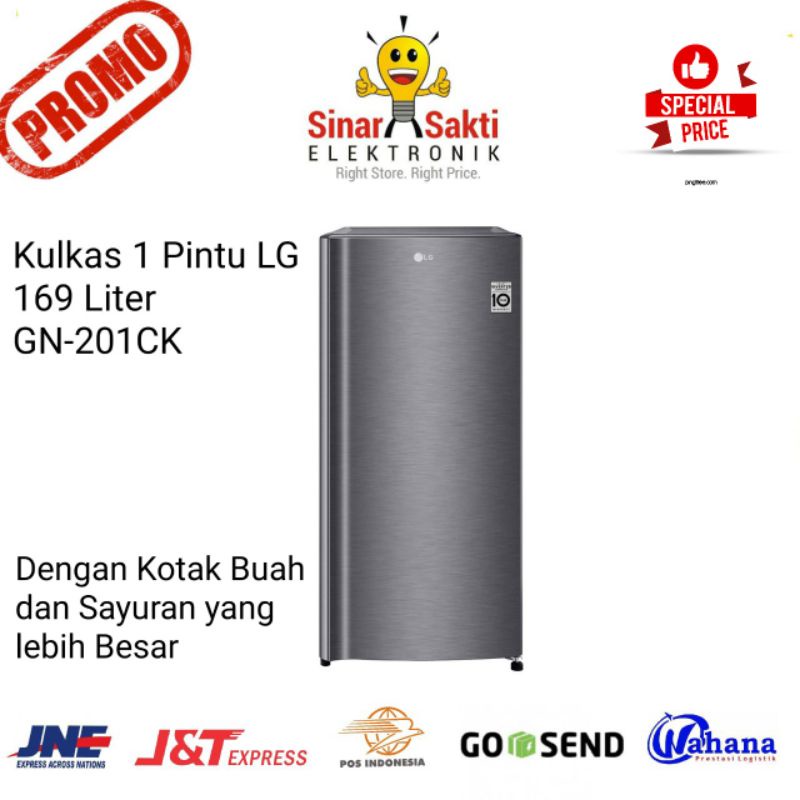 Kulkas LG 1 pintu 169 liter GN 201 CK Lemari Es GN-201CK