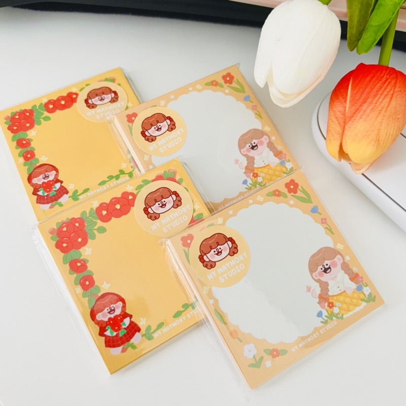 

[mymaymory_studio]"Flower" Memopad for Polco/Journal/Planner/Decoration