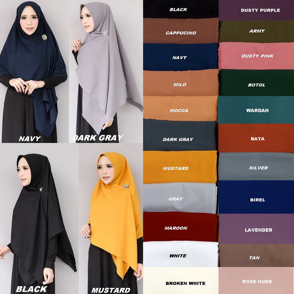 150x150cm Hijab  Segi Empat Syar'i Jumbo Diamond