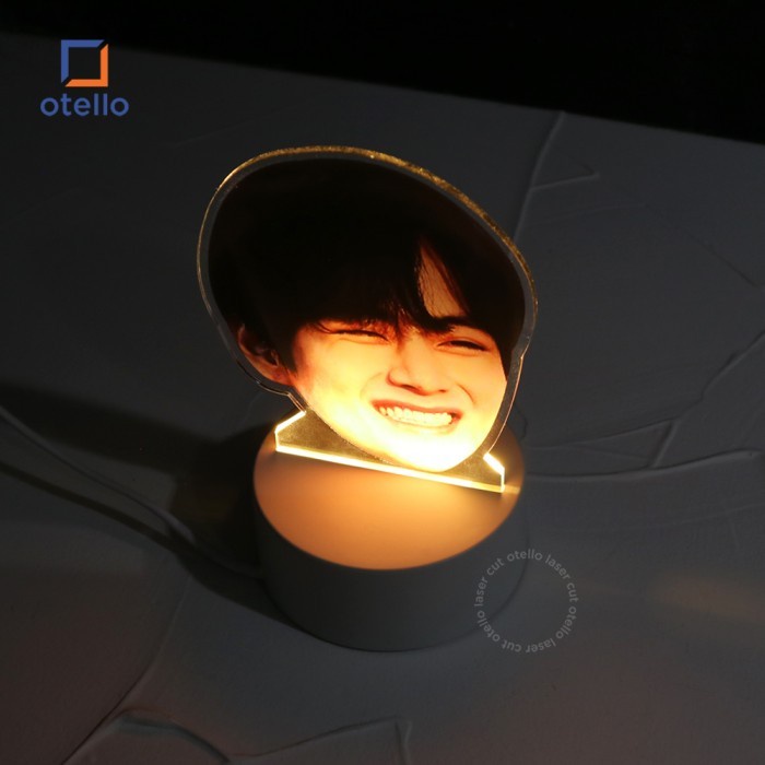 Custom Acrylic Night Lamp Face Muka Wajah Lampu Tidur LED Hias Akrilik Bisa Request Foto Gambar