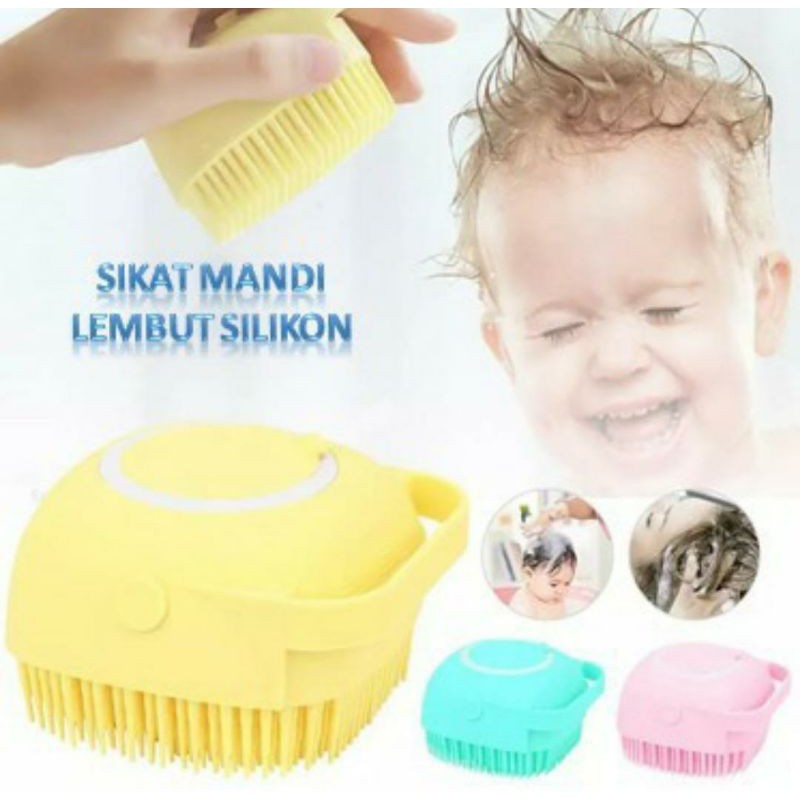 SHOWER BRUSH SILICON DISPENSER / ALAT SABUN MANDI PENGHALUS KULIT MULTIFUNGSI