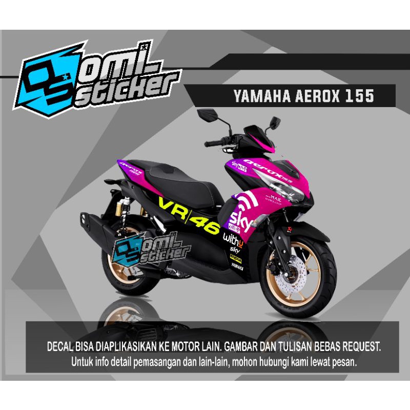 decal sticker yamaha aerox skywifi vr46