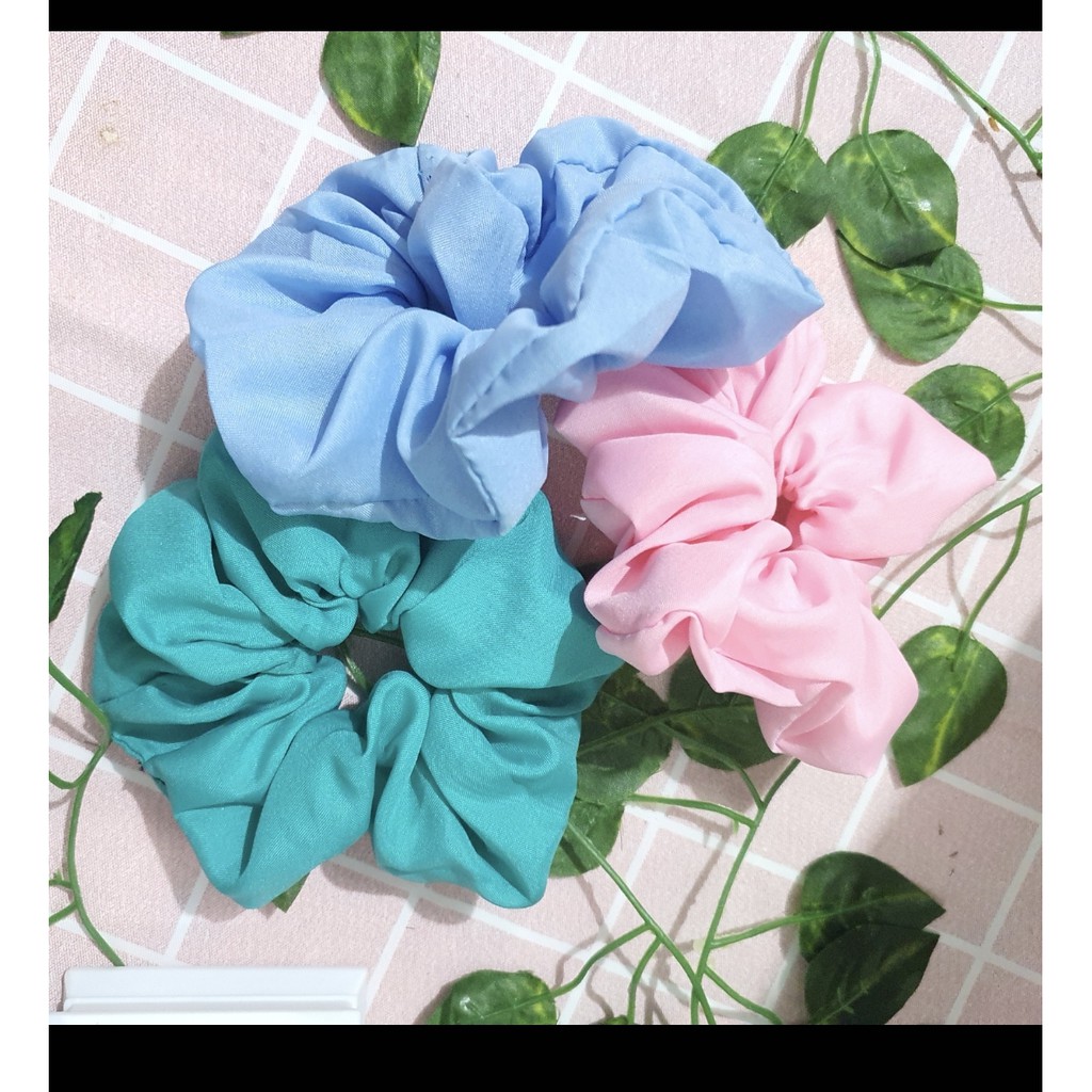 MEDIUM PASTEL Scrunchie / Scrunchies / Ikat Rambut Cepol Hijab GROSIR TERMURAH