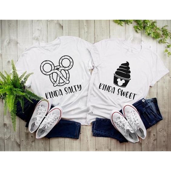 MYSTIQUE.ID-BAJU KAOS COUPLE SALTY&amp;SWEET T-SHIRT LUCU DAN AESTHETIC