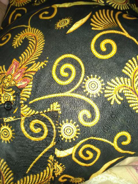 Zola_batik Couple Gamis Brokat Lengan Panjang Anami Couple
