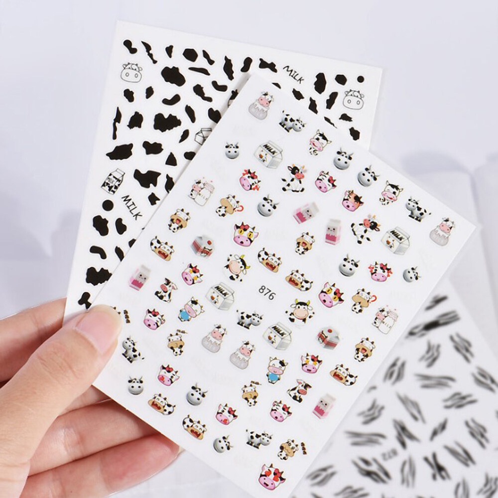 1 Lembar Stiker Kuku Motif Susu Princess Untuk Dekorasi Nail Art DIY