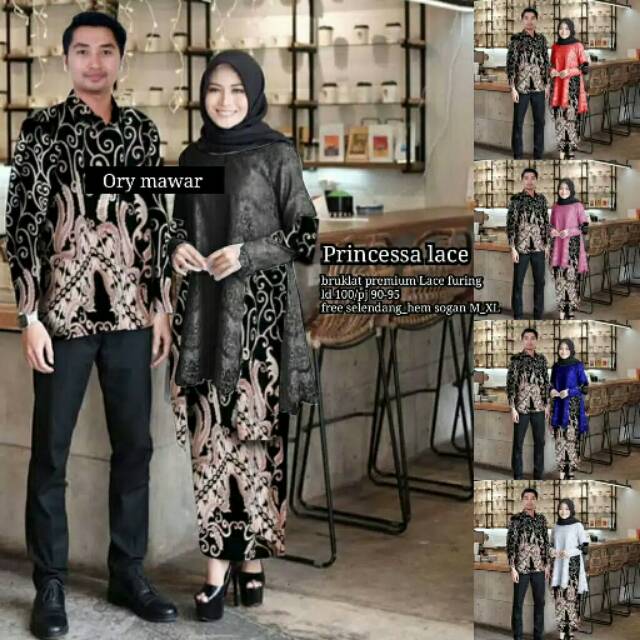 SHOPASHOP SOLO - Batik couple kebaya brukat gamis syari rok hitam atasan muslim busana muslim