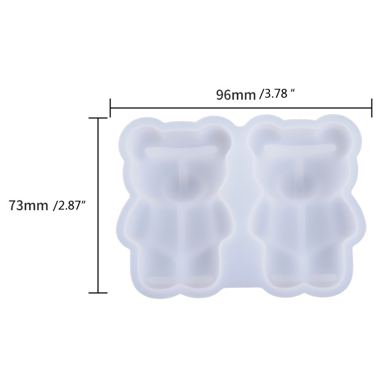 Siy Cetakan Resin Epoksi Bentuk Beruang 3D Handmade Bahan Silikon Untuk Kerajinan Tangan DIY