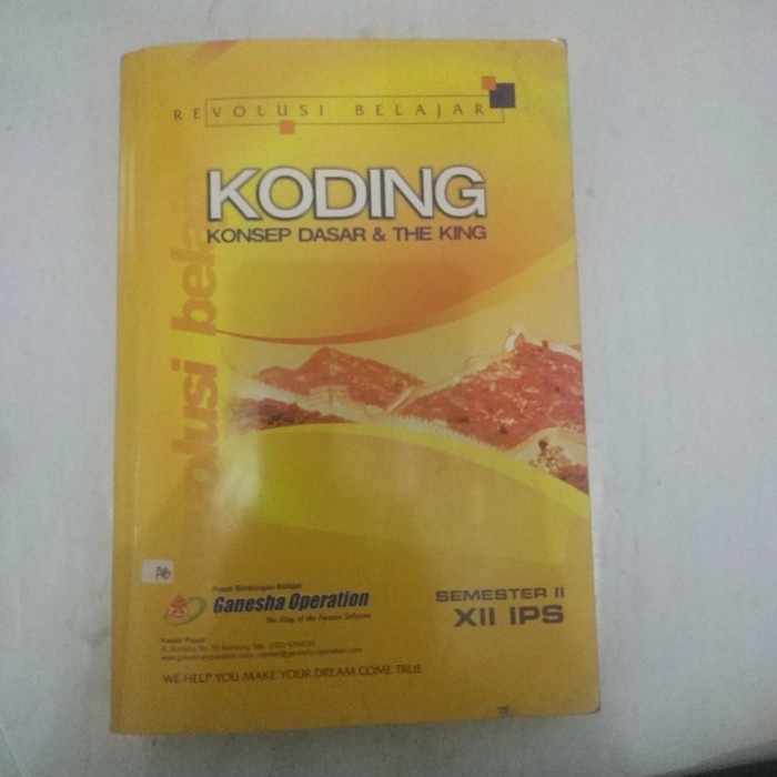 BUKU KODING KONSEP DASAR & THE KING KELAS 12 IPS SEMESTER 2