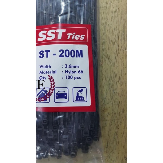 

☛ SST ST200M / Kabel Ties / Kabel Tis / Cable Tie / ST 200 M 20x3.6 20cm ✤