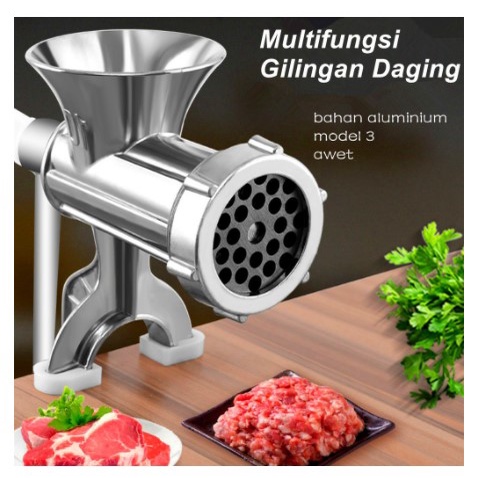 Gilingan Daging VIPOO A10 / Meat Mincer Manual Besi Bahan Stainless Steel Multifungsi Manual