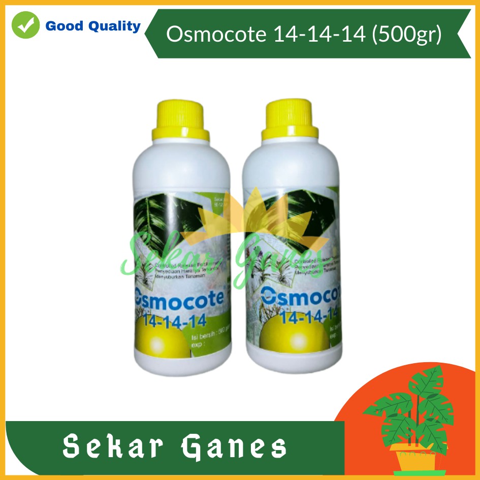 Sekarganes Osmocote 14-14-14 500 Gr Pupuk Slow Release Pertumbuhan Daun Seimbang Osmocote 141414 Pupuk Dekastar Seimbang