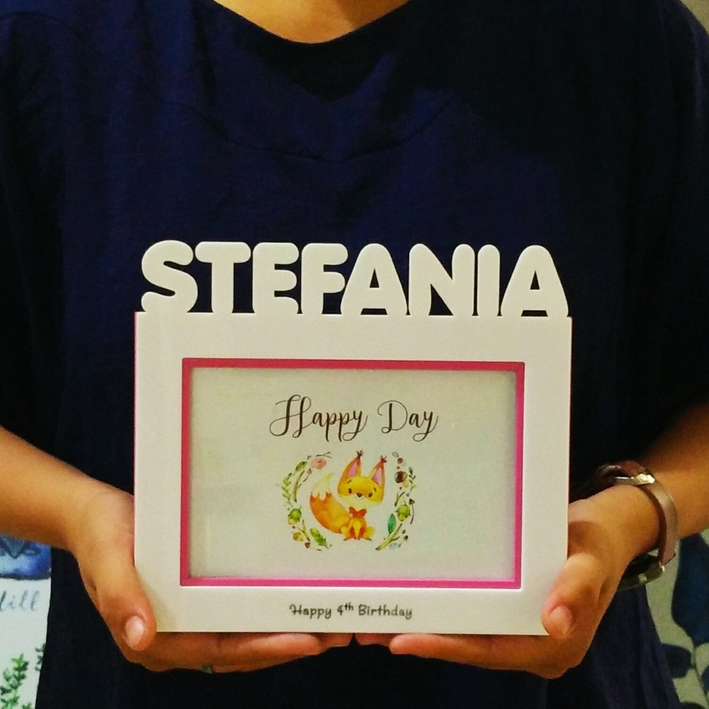 Floating Name Frame 4R/6R/10R - Custom Frame - Pigura Bingkai Foto